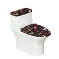 thumbnail image 1 of HELLHERO Toilet Lid Cover and Toilet Tank Lid Cover, Dustproof Elastic Fabric Bathroom Toilet Cozy Set, U-Shaped, 1 of 8