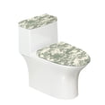 thumbnail image 1 of HELLHERO Toilet Lid Seat Cover Set of 2 Piece Set Elastic Edge Bathroom Toilet Lid Cover Set Machine Washable Gift, 1 of 4