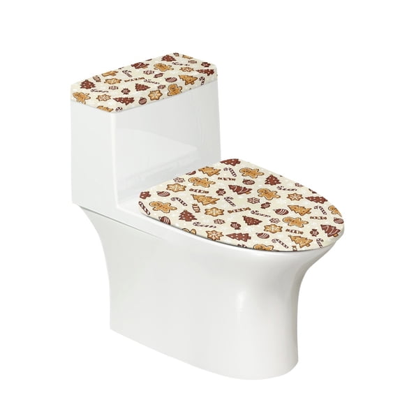 HELLHERO Toilet Seat Covers Set & Elastic Edge Bathroom Toilet Lid Cover for Toilet, Elastic Fabric, Easy Care
