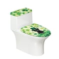 thumbnail image 1 of HELLHERO Toilet Seat Lid Cover, Easy to Install Polyester Toilet Seat Lid Cover Set, St. Patrick's Cat Clover, 1 of 6