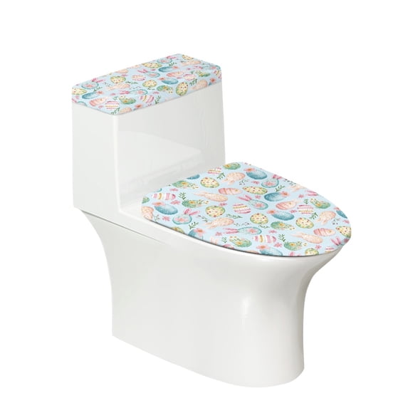 HELLHERO Toilet Seat Protector for Elastic Bottom Elastic Fabric Stretch Easy to Install Stretchy Fabric Adjustable Elastic Installation Adds Holiday Charm