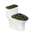 thumbnail image 1 of HELLHERO Toilet Top Cover Set of 2 Pcs Set Soft Toilet Seat Cover Washable Modern Bathrooms, Halloween Motifs, 1 of 8