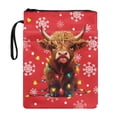 thumbnail image 1 of HELLHERO Tote Bags Book Storage Bag Polyester Fabric Book Protection Easy Carry Book Case with Handle Storage & Portability, Highland Cow, 1 of 8