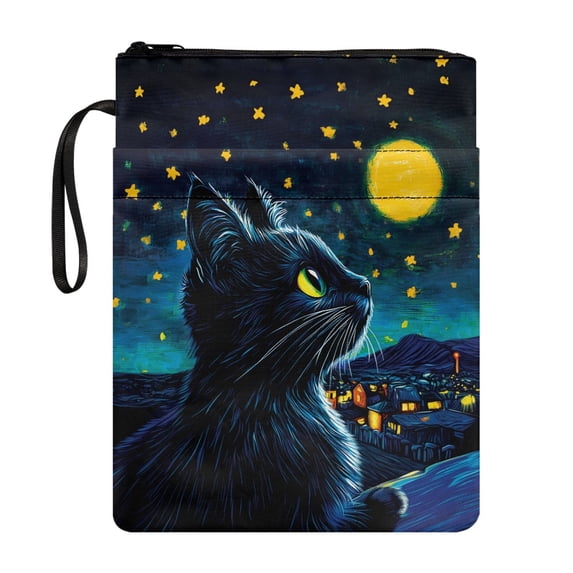 HELLHERO Tote Bags with Book Protection Polyester Book Cover Sleeve Pouch with Lightweight for Hardcover Notebook Bible Journal Book Carrying Case