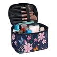 thumbnail image 1 of HELLHERO Travel Cosmetic Toiletry Bags Floral Pattern Zipper Storage Bag Desktop Large Capacity Gifts for Mom, 1 of 6