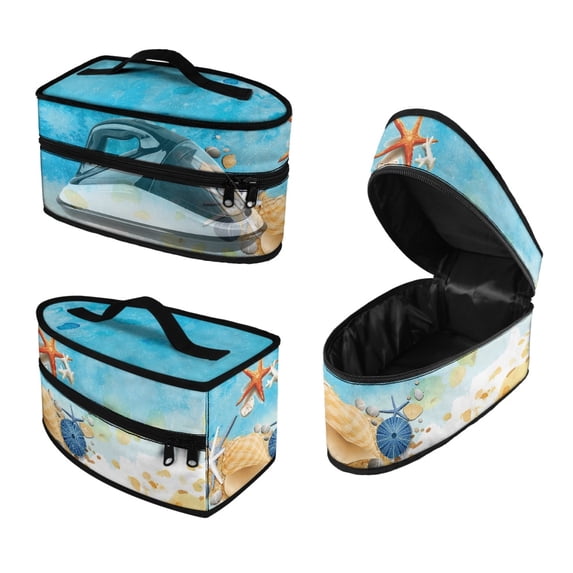 HELLHERO Travel Iron Carrier Bag Starfish Design, Compatible with Full-Size Irons and Accessories Portable Steamer Carrying Case(Case Only)