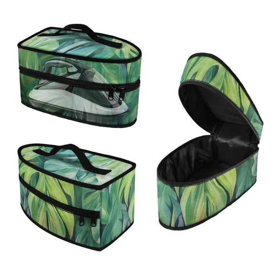 HELLHERO Travel Irons Carrying Case Leaves Pattern Travel Iron Case for Full-Size Irons, Bag Only