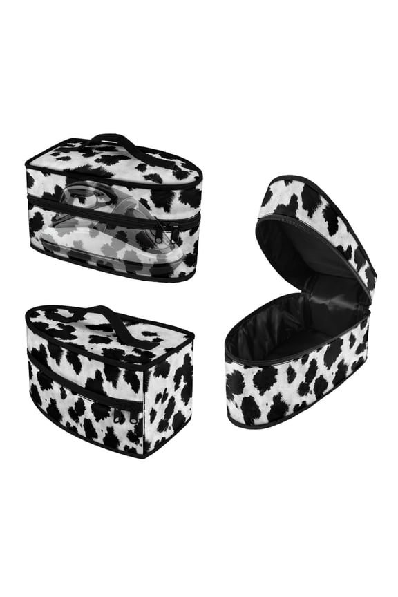 Travel Irons Carrying Case with Zipper Handle Cow-Patterned Portable Iron Case, Bag Only