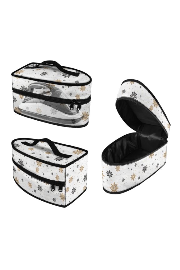 Travel Steamer Carrier Bag Snowflake Pattern Lightweight Steamer Organizer Universal for Most Iron, Case Only