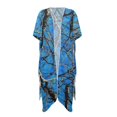 thumbnail image 1 of HELLHERO Tree Branches Bathing Suit Cover Up Polyester Sexy Free Size Long Kimono Swimsuit Cover Up for Women, 1 of 6
