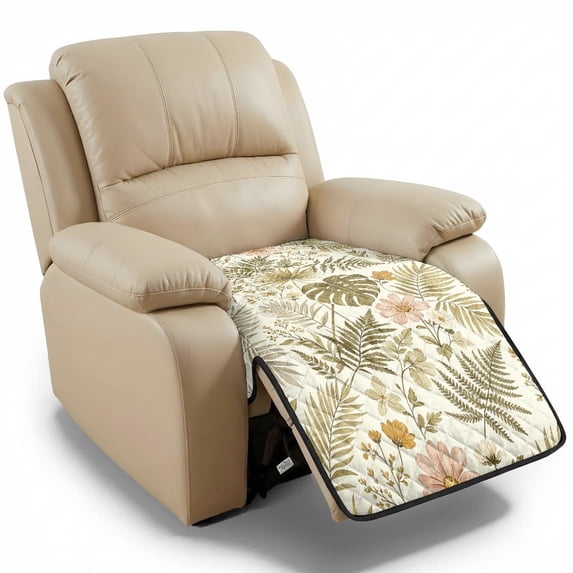 HELLHERO Tropical Botanical Print Side Flaps Recliner Chair Cover ...