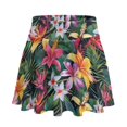 thumbnail image 1 of HELLHERO Tropical Floral Print Built-in Shorts Athletic Skort, 2 Side Pockets Lightweight Polyester Spandex Fabric Golf Skorts for Tennis Outing Daily Wear, 1 of 9