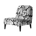 thumbnail image 1 of HELLHERO Tropical Leaf Pattern Soft Fabric Elastic Armless Accent Chair Protector Anti Scratch Accent Chair Cover for Slipper Chair, 1 of 8