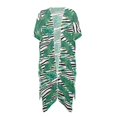 thumbnail image 1 of HELLHERO Tropical Leaf & Zebra Stripe Kimono Cover Up - Lightweight Breathable Beachwear for Women, Perfect for Pool, Resort & Vacation Getaways, 1 of 5