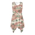 thumbnail image 1 of HELLHERO Tropical Palm Floral Women's Sleeveless Dress for Party Graduation, Side Pockets With Side Pockets Sleeveless Dresses, 1 of 8