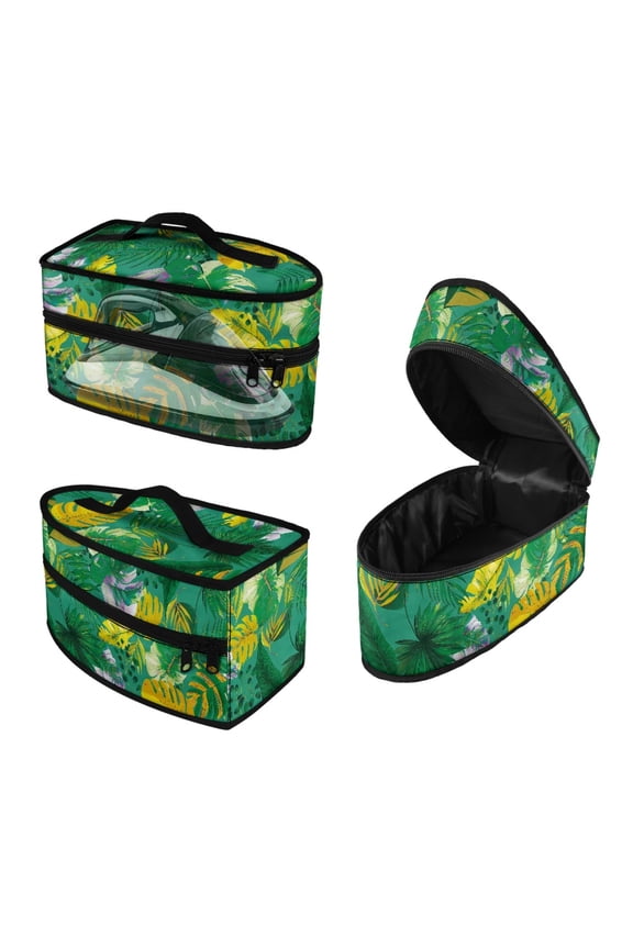 Tropical Plant Pattern Polyester Dustproof Travel Iron Storage Bag, Bag Only