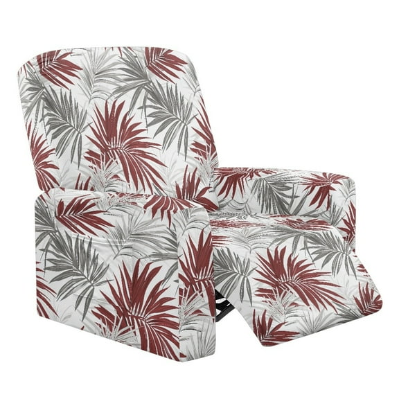 HELLHERO Tropical Plant Print Lazy Boy Chair Covers Slipcover 4 Piece Recliner Cover 1 Seat Extra Large Fitted Cover for Recliner Chair with Foot Rest