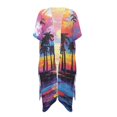 thumbnail image 1 of HELLHERO Tropical Sunset View Bathing Suit Cover Up Polyester Lightweight Free Size Summer Swimsuit Beach Cover Ups for Women, 1 of 6