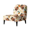 thumbnail image 1 of HELLHERO Turkey Harvest Scene Dustproof Elastic Bottom Armless Accent Chair Cover Stain Protection Armless Accent Chair Protector for Armless Chair, 1 of 8