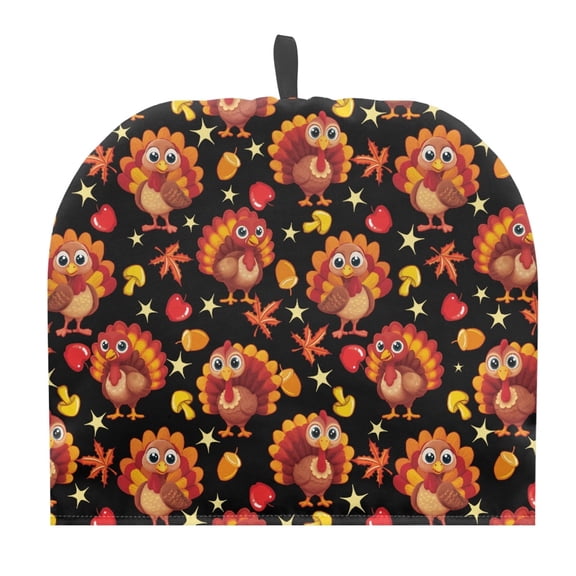 HELLHERO Turkey Star Pattern Tea Cozy Polyester Canvas Insulation Keep Warm for Gift