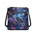 thumbnail image 1 of HELLHERO Turtle & Jellyfish Handbag, Stylish Crossbody Bag Exquisite UV Craft Smooth Zipper Satchel Bag for Dating Daily Use, 1 of 7