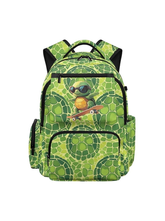 Turtle Shell Texture Outdoor Camping Hiking Rucksack with Water Repellent multi-tasche Daypack, Lightweight 17 Inch Casual Daypack for Elementary School
