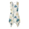 thumbnail image 1 of HELLHERO Turtle Theme Sleeveless Sundress, Side Pockets Summer Sleeveless Dresses Non-Fade Pleated Ladies Irregular Hem Casual Dress for Dating Shopping, 1 of 8