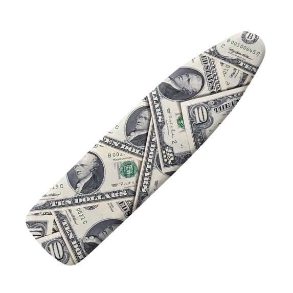 HELLHERO US Dollar Pattern Ironing Board Covers Hook & Loop Fasteners Hook and Loop Non-Slip Protection Covers(No Padding)