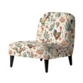 thumbnail image 1 of HELLHERO USA Rooster Stain Protection Armless Accent Chair Cover with Dustproof, Elastic Bottom Armless Chair Slipcover, 1 of 8