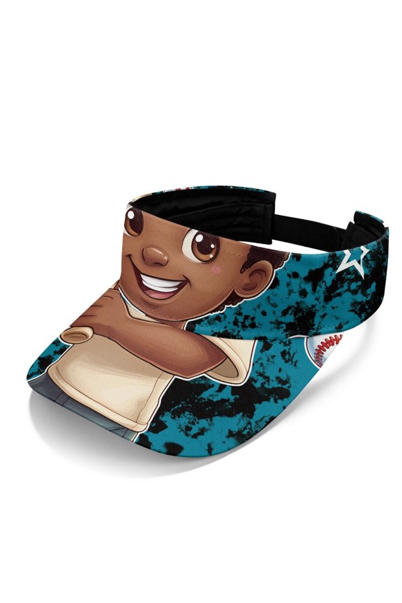 UV Protection Sun Visor Cap for Golf Walking, Polyester Fabric Empty Top Design Sports Visor Hat, Basketball Design