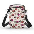 thumbnail image 1 of HELLHERO Underarm Shoulder Bag Polyester Double Layer Ladybug Heart Pattern for Travel Daily Use Unisex, 1 of 7
