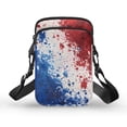 thumbnail image 1 of HELLHERO Underarm Shoulder Bag for Adults Daily Use Red and Blue Ink Pattern Design Crossbody Bag Double Zipper, 1 of 7