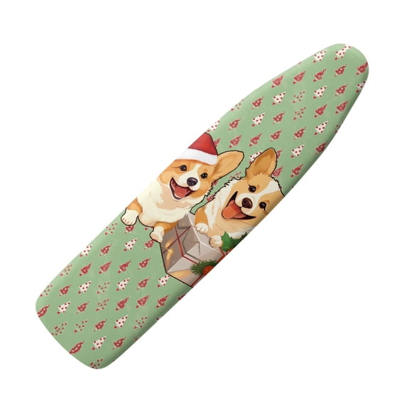 HELLHERO Universal Fit Iron Pad Covers Fastener Straps 15x54 Inch for Home Laundry Room Craft Enthusiasts (Corgi Dog)