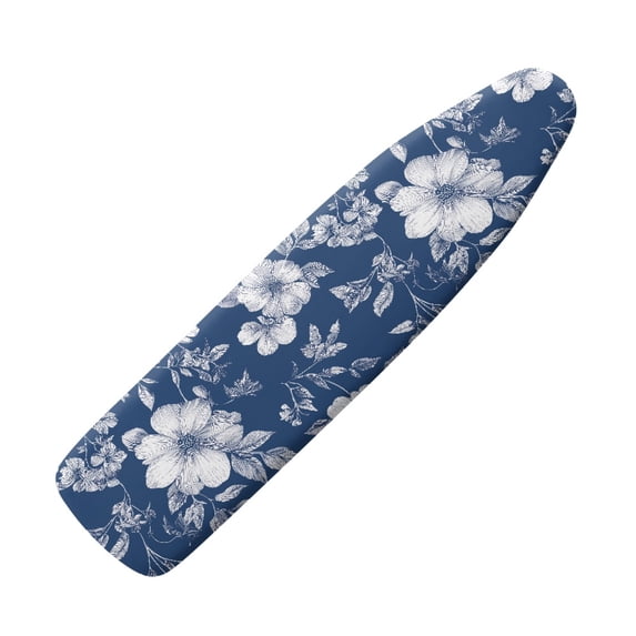 HELLHERO Valentine's Day Ironing Board Cover 15"x54" Featuring Blue White Floral, Iron Board Cover for Home Table Top and Gift for Mom