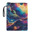 thumbnail image 1 of HELLHERO Vibrant Fractal Cosmos Theme Polyester Paperback Book Cover for Friend Book Lovers Gift for Bible or Book Decorative Design, 1 of 8
