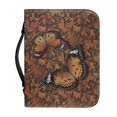 thumbnail image 1 of HELLHERO Vintage Butterfly Pattern Bible Cover Zippered Handle for Church Christian Prayer Prayer Study, PU Leather Portable Bible Bag, 1 of 12