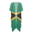 thumbnail image 1 of HELLHERO Vintage Distressed Jamaica Flag Kimono Cover Up - Lightweight Breathable Beachwear for Tropical Vacations, Pool & Beach Parties, 1 of 6
