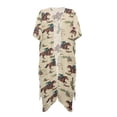 thumbnail image 1 of HELLHERO Vintage Western Cowboy Print Kimono Cover Up - Lightweight Breathable Beach Cardigan for Summer Vacation & Poolside, 1 of 6