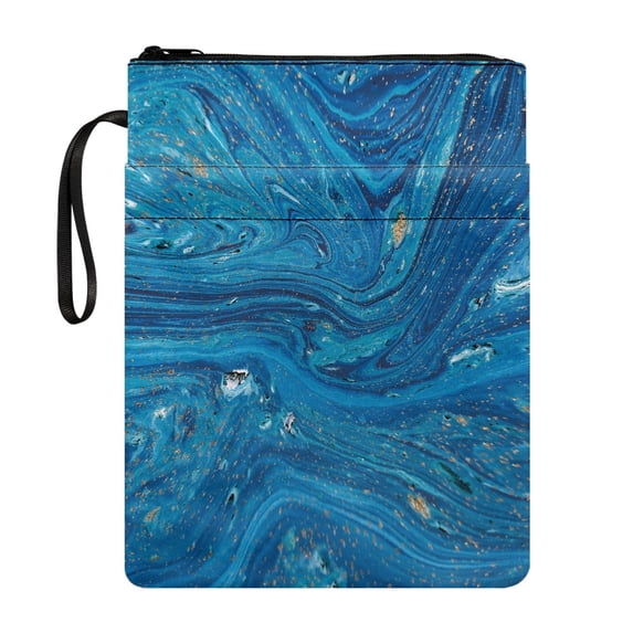 HELLHERO Washable Polyester Book Organzoer Holder Book Organizer Bag Lightweight Book Cover Carrying Case with Handle for Classmate Book Club Gifts