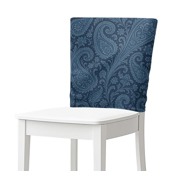 HELLHERO Washable Polyester Dining Chair Back Covers, Breathable ...