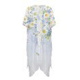 thumbnail image 1 of HELLHERO Watercolor Daisy Floral Kimono Cover Up - Lightweight Breathable Beachwear for Women | Perfect for Summer Vacation, Poolside & Tropical Trips, 1 of 6