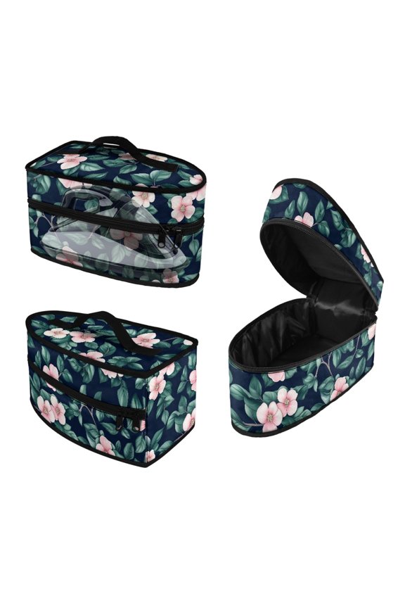 Watercolor Flowers Travel Steamer Carrier Bag Compatible with Full-Size Irons and Accessories Handheld Travel Case, Bag Only