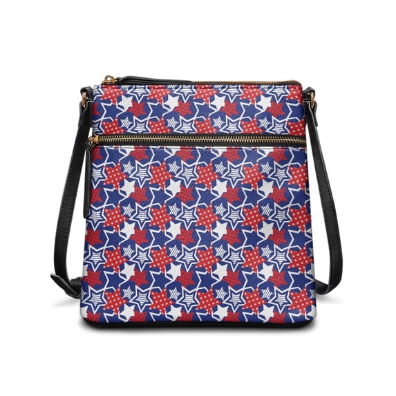 HELLHERO Waterproof Purse Satchel for Travel Daily, Adjustable Strap Smooth Zipper Women's Crossbody Shoulder Bag, Nautical Star Field
