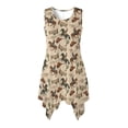 thumbnail image 1 of HELLHERO Western Cowboy Summer Sleeveless Dress for Holiday Party Cocktail Party, Side Pockets Round Neck Sleeveless Sundress, 1 of 8