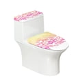 thumbnail image 1 of HELLHERO White Butterfly Stylish Gifts Elastic Fabric Toilet Seat Lid Cover Adjustable Stylish Round Toilet Lid Dust Cover Elastic Bottom for Hotel Home, 1 of 6