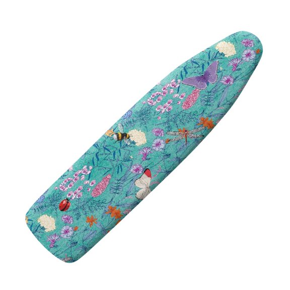 HELLHERO Wildflowers and Insects Theme Iron Board Cover Hook & Loop Fasteners Elastic Edge Replacement Accessories for Mother