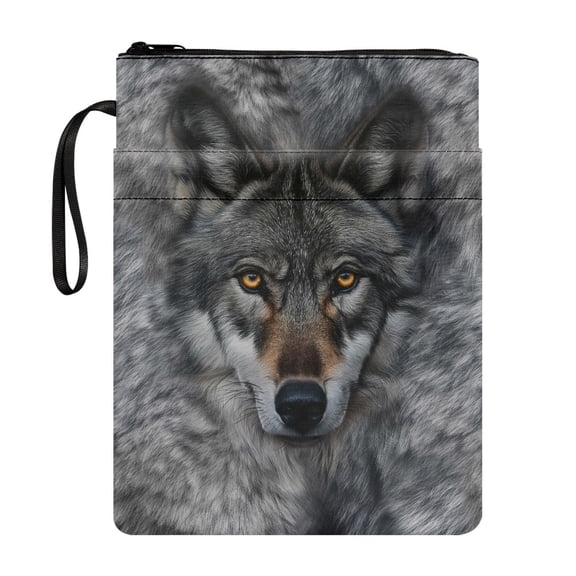 HELLHERO Wolf Bible Cover Case with Washable for Women Paperback Book Cover Book Cover Carrying Case Easy Carry Book Case for Paperbacks Hardcover Notebook Bible Book Organzoer Holder