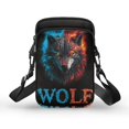 thumbnail image 1 of HELLHERO Wolf Pattern Design Lightweight Messenger Bag with Double Layer Polyester 4.33"x1.97"x7.09" for Unisex, 1 of 6