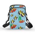 thumbnail image 1 of HELLHERO Women Adjustable Shoulder Strap Polyester Crossbody Small Bags Unisex 4.33x1.97x7.09 Fish Pattern Design, 1 of 5