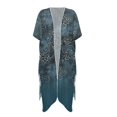thumbnail image 1 of HELLHERO Women's Abstract Crackle Gradient Kimono Cover Up - Lightweight Breathable Beachwear for Summer Vacation, Pool & Resort, 1 of 6